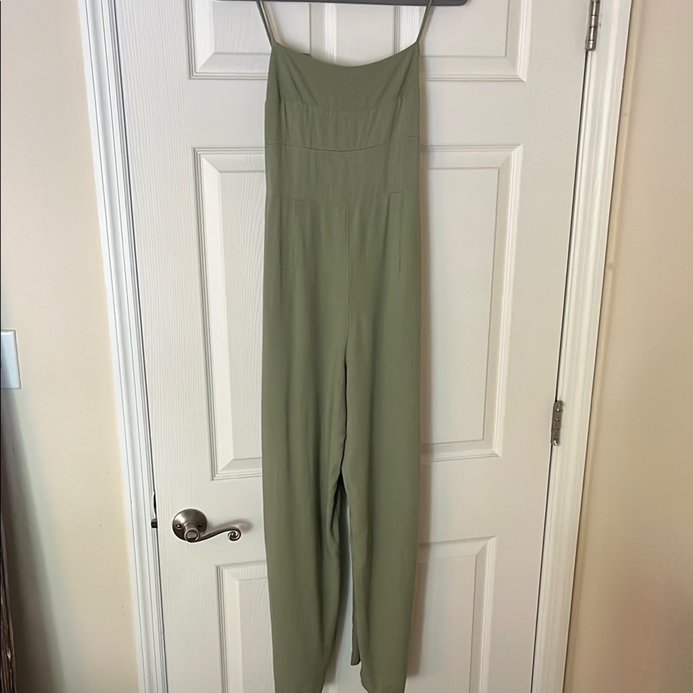 Elegant Olive Green Jumpsuit